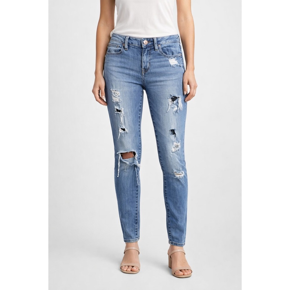American Eagle Jegging Distressed Light Wash Jeans Women's size 2 Regular